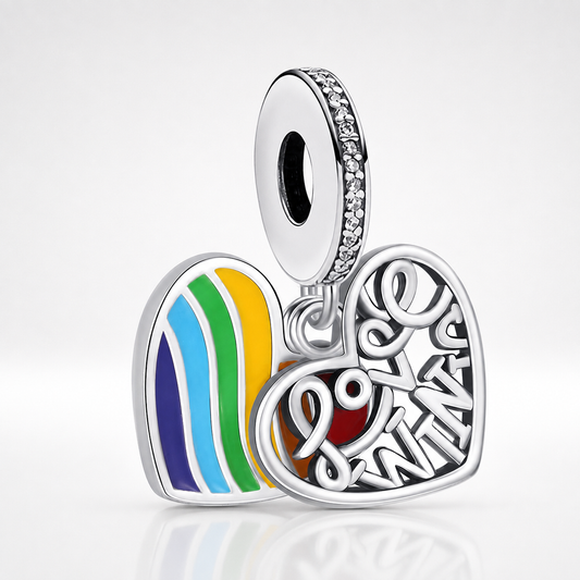 Charm Corazones Love Wins